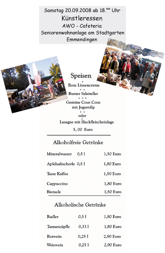 Künstleressen Herbst 2008